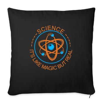 Science it's like Magic but real Scientist - Sofakissenbezug 45 x 45 cm - Schwarz - Vorne