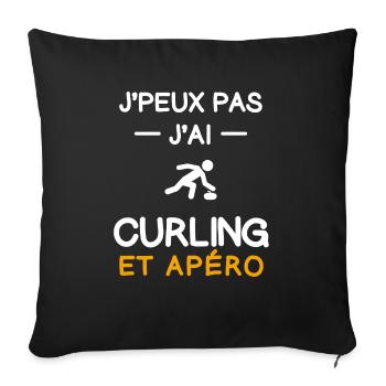 I can't I curling aperitif curler - Sofa pillowcase 17,3'' x 17,3'' (45 x 45 cm) - black - Front