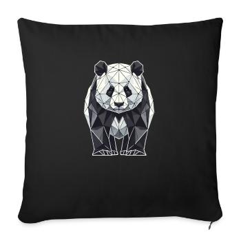 Geometric Art Panda Bear Pandas - Sofa pillowcase 17,3'' x 17,3'' (45 x 45 cm) - black - Front