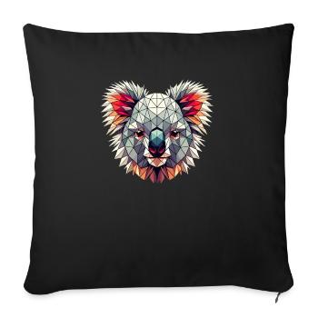 Geometric Art Koala Koalas - Sofa pillowcase 17,3'' x 17,3'' (45 x 45 cm) - black - Front