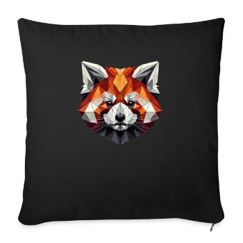 Geometric Art Red Panda Bear Pandas - Sofa pillowcase 17,3'' x 17,3'' (45 x 45 cm) - black - Front