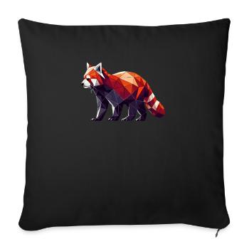 Geometric Art Red Panda Bear Pandas - Sofa pillowcase 17,3'' x 17,3'' (45 x 45 cm) - black - Front