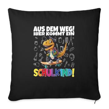 School Child 2024 School Enrollment Back to School - Sofa pillowcase 17,3'' x 17,3'' (45 x 45 cm) - black - Front