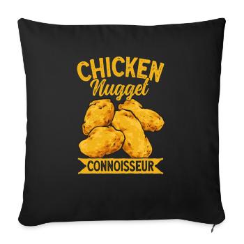 Chicken Nugget Lover Chicken Nuggets - Sofa pillowcase 17,3'' x 17,3'' (45 x 45 cm) - black - Front