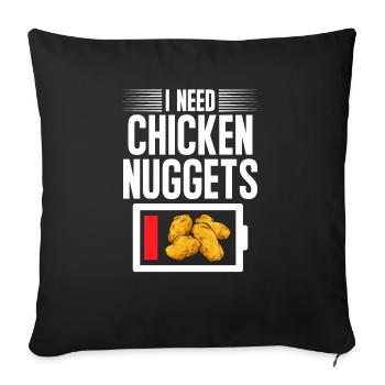 Chicken Nugget Lover Chicken Nuggets - Sofa pillowcase 17,3'' x 17,3'' (45 x 45 cm) - black - Front