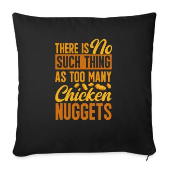 Chicken Nugget Liebhaber Chicken Nuggets - Sofakissenbezug 45 x 45 cm - Schwarz - Vorne