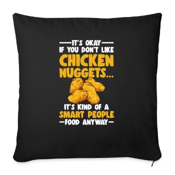 Chicken Nugget Lover Chicken Nuggets - Sofa pillowcase 17,3'' x 17,3'' (45 x 45 cm) - black - Front