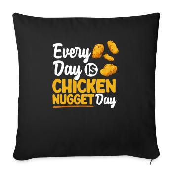 Chicken Nugget Lover Chicken Nuggets - Sofa pillowcase 17,3'' x 17,3'' (45 x 45 cm) - black - Front