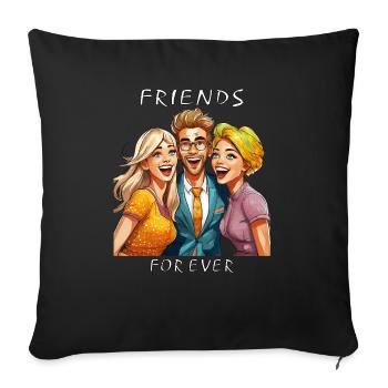 DES AMIS POUR TOUJOURS - Housse de coussin décorative 45 x 45 cm - noir - Devant