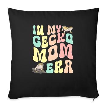 Leopard Gecko Reptile Pet Gecko - Sofa pillowcase 17,3'' x 17,3'' (45 x 45 cm) - black - Front