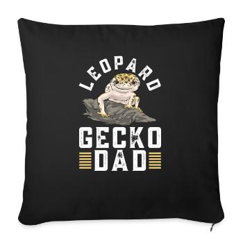 Leopard Gecko Reptile Pet Gecko - Sofa pillowcase 17,3'' x 17,3'' (45 x 45 cm) - black - Front