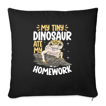 Leopard Gecko Reptile Pet Gecko - Sofa pillowcase 17,3'' x 17,3'' (45 x 45 cm) - black - Front