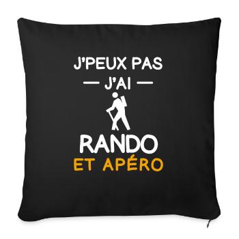 Ich kann nicht ich gewandert Aperitif Hockeyspieler - Sofakissenbezug 45 x 45 cm - Schwarz - Vorne