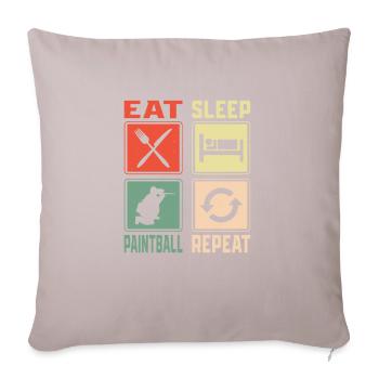 Manger dormir Paintball Répéter Paintballer Tactique Pl - Housse de coussin décorative 45 x 45 cm - taupe clair - Devant