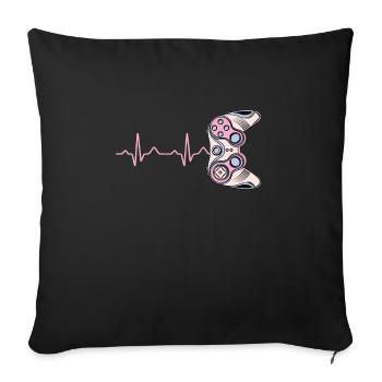 Légende du jeu J’ai interrompu mon jeu, - Housse de coussin décorative 45 x 45 cm - noir - Devant