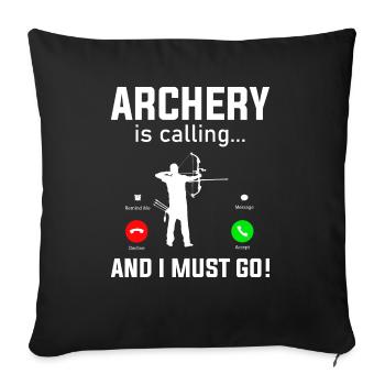 Archery Archer - Sofa pillowcase 17,3'' x 17,3'' (45 x 45 cm) - black - Front