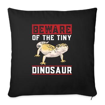 Leopard Gecko Reptile Pet Gecko - Sofa pillowcase 17,3'' x 17,3'' (45 x 45 cm) - black - Front