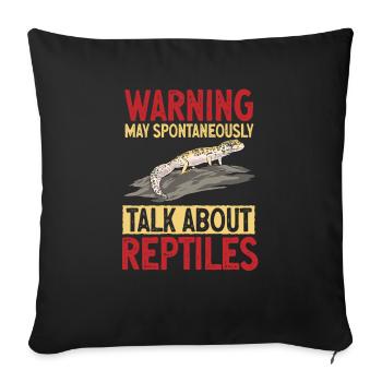 Leopard Gecko Reptile Pet Gecko - Sofa pillowcase 17,3'' x 17,3'' (45 x 45 cm) - black - Front