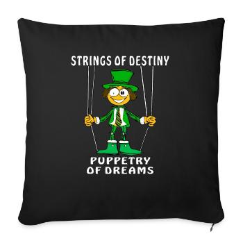 STRINGS OF DESTINY PUPPETRY OF DREAMS - Sofakissenbezug 45 x 45 cm - Schwarz - Vorne