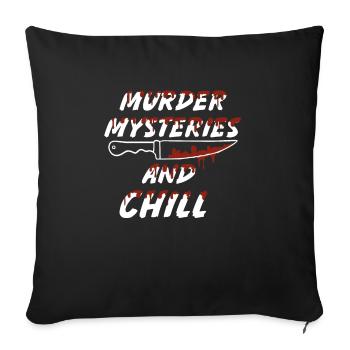 Murder Mystery Dinner joue la victime - Housse de coussin décorative 45 x 45 cm - noir - Devant