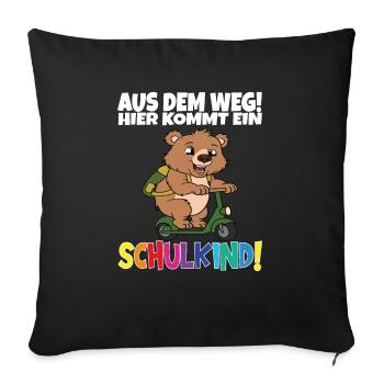 School Child 2024 School Enrollment Back to School - Sofa pillowcase 17,3'' x 17,3'' (45 x 45 cm) - black - Front