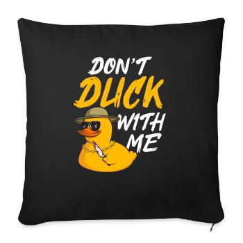 Canard en caoutchouc Canard en caoutchouc - Housse de coussin décorative 45 x 45 cm - noir - Devant