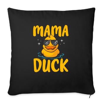 Canard en caoutchouc Canard en caoutchouc - Housse de coussin décorative 45 x 45 cm - noir - Devant