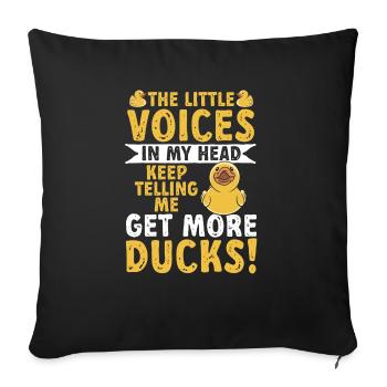 Canard en caoutchouc Canard en caoutchouc - Housse de coussin décorative 45 x 45 cm - noir - Devant