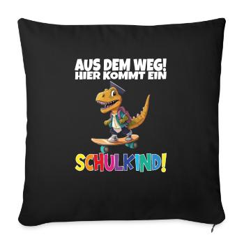 School Child 2024 School Enrollment Back to School - Sofa pillowcase 17,3'' x 17,3'' (45 x 45 cm) - black - Front