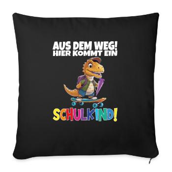 School Child 2024 School Enrollment Back to School - Sofa pillowcase 17,3'' x 17,3'' (45 x 45 cm) - black - Front