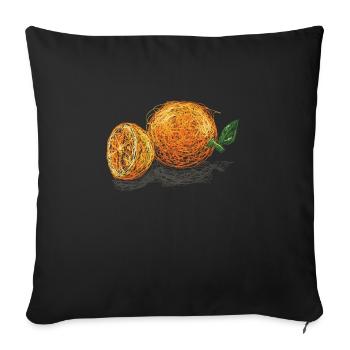 Everything that has to do with citrus fruits - Sofa pillowcase 17,3'' x 17,3'' (45 x 45 cm) - black - Front