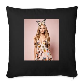 Robe papillon. - Housse de coussin décorative 45 x 45 cm - noir - Devant