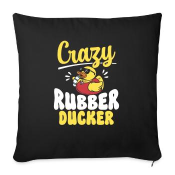 Canard en caoutchouc Canard en caoutchouc - Housse de coussin décorative 45 x 45 cm - noir - Devant