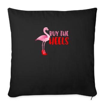 Buy The Heels Funny Pink Flamingo Bird Wearing - Sofa pillowcase 17,3'' x 17,3'' (45 x 45 cm) - black - Front