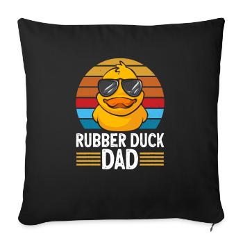 Canard en caoutchouc Canard en caoutchouc - Housse de coussin décorative 45 x 45 cm - noir - Devant