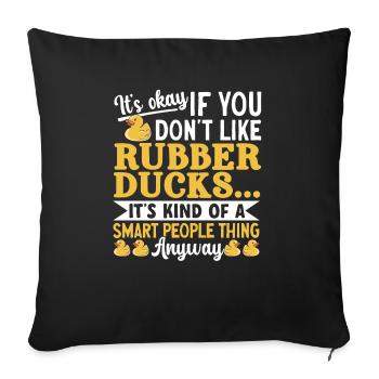 Canard en caoutchouc Canard en caoutchouc - Housse de coussin décorative 45 x 45 cm - noir - Devant