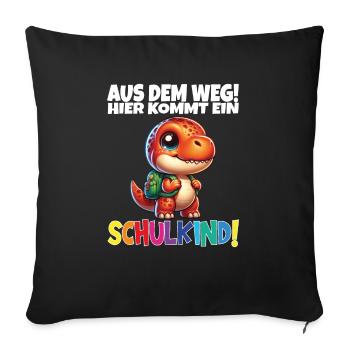 Écolier 2024 entrant à l'école - Housse de coussin décorative 45 x 45 cm - noir - Devant