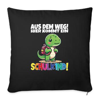 Écolier 2024 entrant à l'école - Housse de coussin décorative 45 x 45 cm - noir - Devant