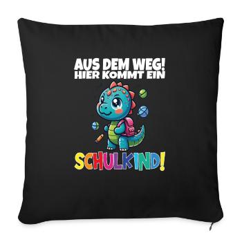 Écolier 2024 entrant à l'école - Housse de coussin décorative 45 x 45 cm - noir - Devant