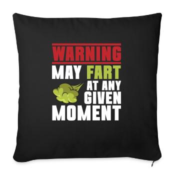 fart farting farting farting - Sofa pillowcase 17,3'' x 17,3'' (45 x 45 cm) - black - Front