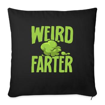 fart farting farting farting - Sofa pillowcase 17,3'' x 17,3'' (45 x 45 cm) - black - Front