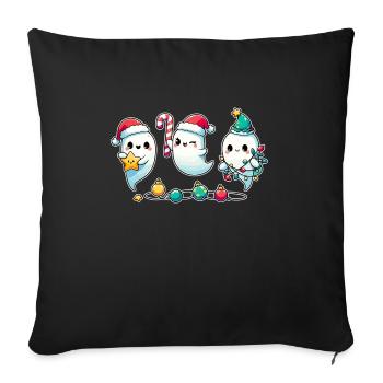 Ghosts for Christmas ghosts - Sofakissenbezug 45 x 45 cm - Schwarz - Vorne