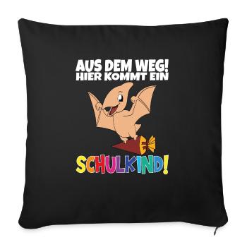 Écolier 2024 entrant à l'école - Housse de coussin décorative 45 x 45 cm - noir - Devant