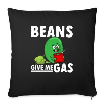 fart farting farting farting - Sofa pillowcase 17,3'' x 17,3'' (45 x 45 cm) - black - Front