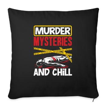 Murder Mystery Dinner, Murder Mystery Dinner - Sofa pillowcase 17,3'' x 17,3'' (45 x 45 cm) - black - Front