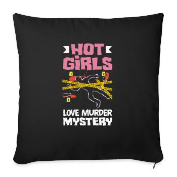 Murder Mystery Dinner, Murder Mystery Dinner - Sofa pillowcase 17,3'' x 17,3'' (45 x 45 cm) - black - Front