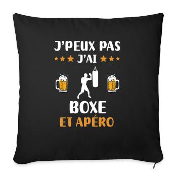 I can't I boxed aperitif humor geschenk - Sofakissenbezug 45 x 45 cm - Schwarz - Vorne