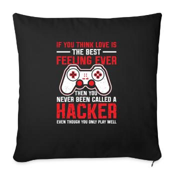Play Controller Gaming Liebe Ist Das Beste Gefühl - Sofakissenbezug 45 x 45 cm - Schwarz - Vorne