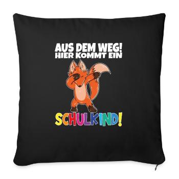 Écolier 2024 entrant à l'école - Housse de coussin décorative 45 x 45 cm - noir - Devant