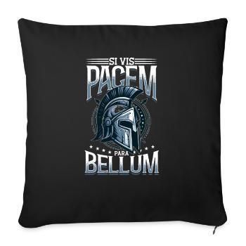 Si vis pacem para bellum, latin, spartiate - Housse de coussin décorative 45 x 45 cm - noir - Devant